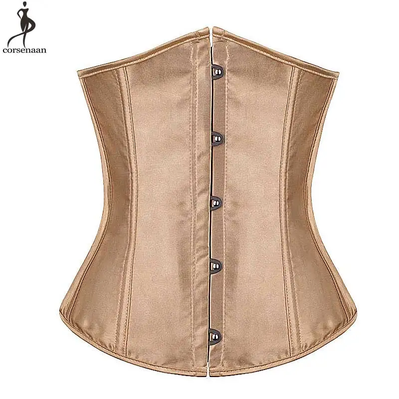 Lowest Price Wholesale Cheap Corset Factory Bustiers Dropshipping Satin Underbust Korset Waist Slimming Bustier Fish Boned Korse