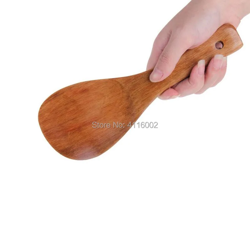 100pcs Wooden Spoon Eco-Friendly Rice Scoop Food Spoons Spatula Plane Kitchen Utensils Cooking Tools