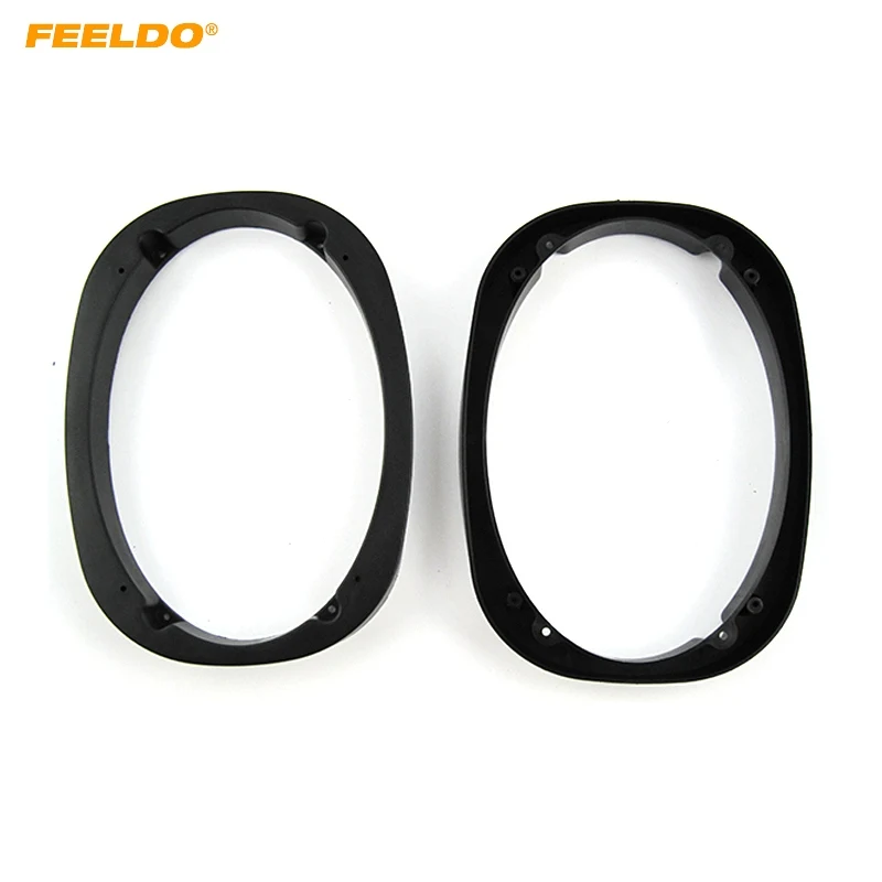 FEELDO 2pcs Car Universal 6x9 Stereo Speaker Spacer Adapter for General Use All Cars Plane Speaker Mat Ring Set#6050