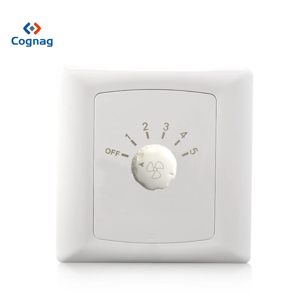 Best price ceiling fan 5 step speed control regulator dimmer switch wall button electric switch 220V 10A