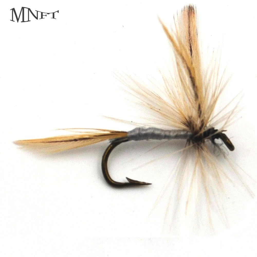 MNFT 10PCS 10# Dun Fly Fishing Mosquito Lure Freshwater Trout Fly Fishing