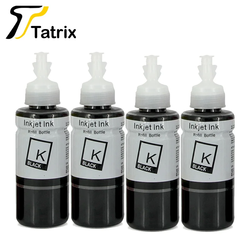 Tatrix Refill Dye Ink 4*70ML Bottled Ink T6641 T6642 T6643 T6644 for EPSON L100 L120 L130 L210 L220 L310 L350 L362 L565 L655