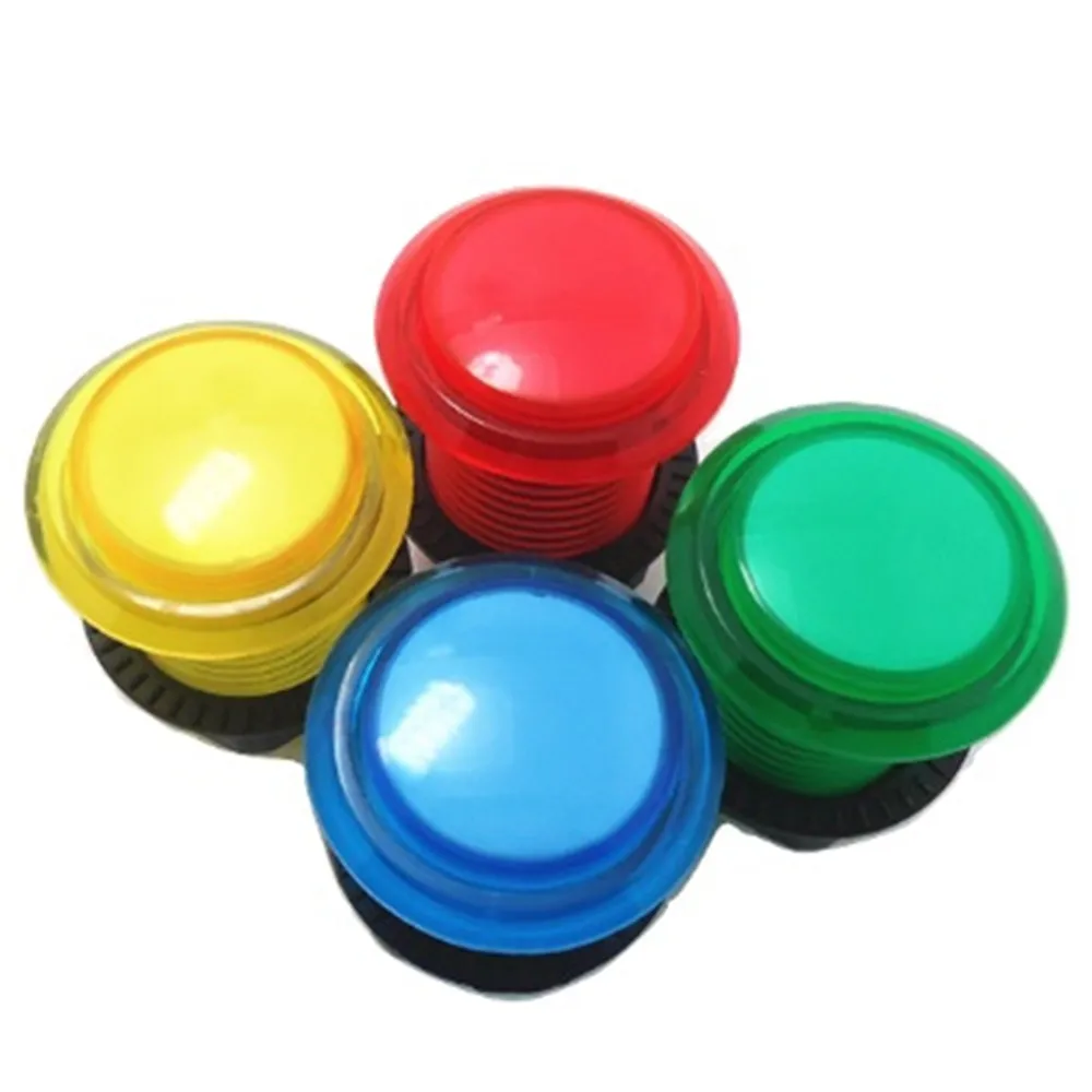 12 pcs of  colorful lighted button Illuminated Push Button  with microswitch for arcade game machine, 4 colors for choosing