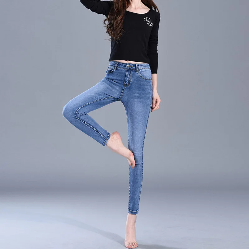 Jeans Female Denim Pants blue Color Womens Jeans Donna Stretch Bottoms Feminino Skinny Pants For Women Trousers 2023