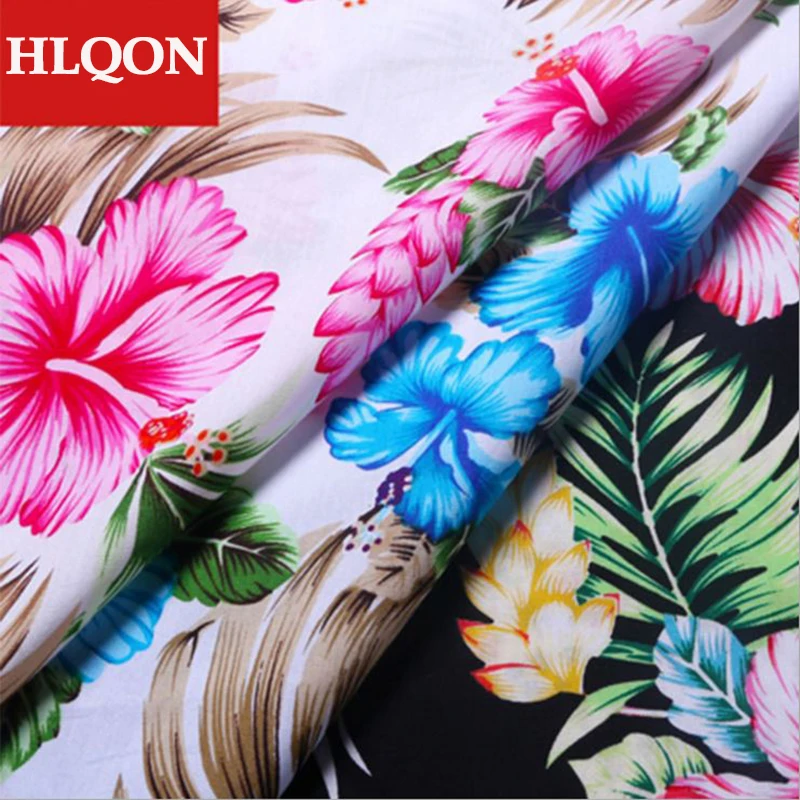 High quality 100% cotton printed sateen Hawaii Beach fabric used for Quilting sewing dress women clothing shoes by 100x150cm