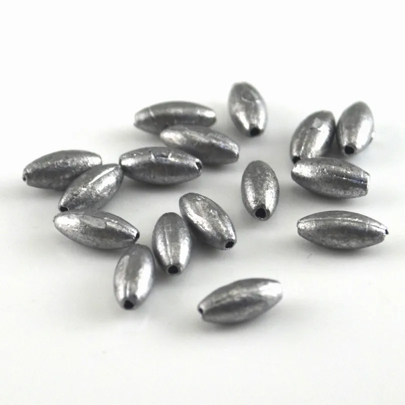 MNFT 1Pack 0.35g, 0.5g, 0.6g, 1g, 2g Olive In Line Lead Sinker/Weight Fishing Tackle Accessories
