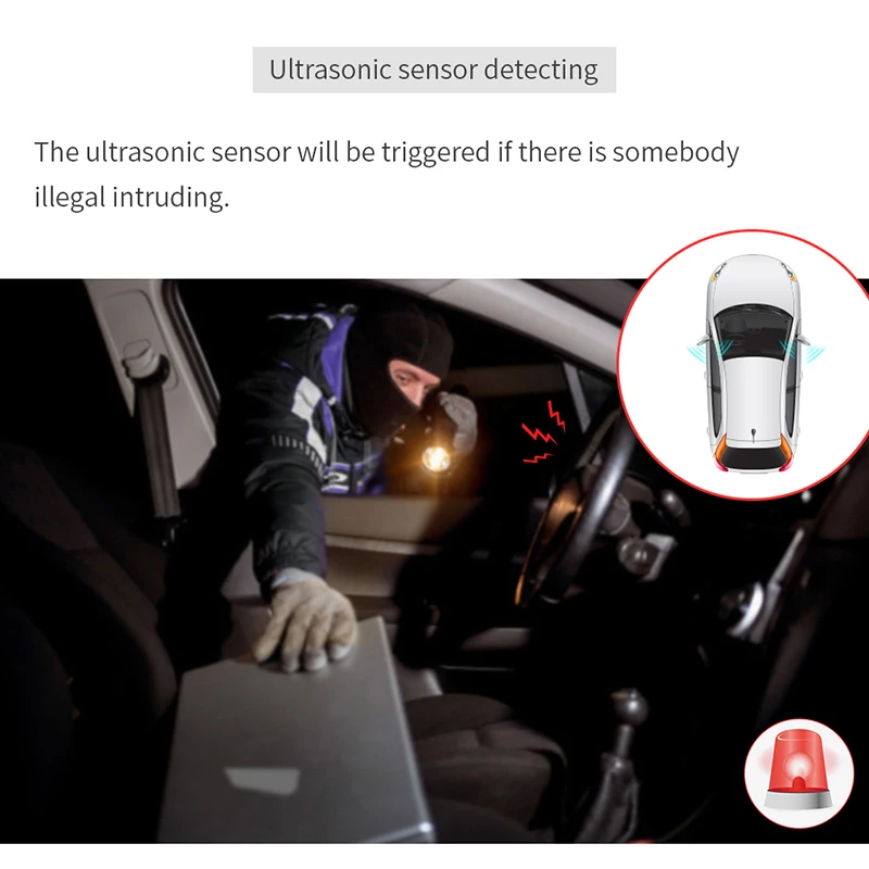 EASYGUARD 2 Way Ultrasonic/shock sensor Car Alarm System LCD Pager Display auto lock unlock alarm universal vibration alarm