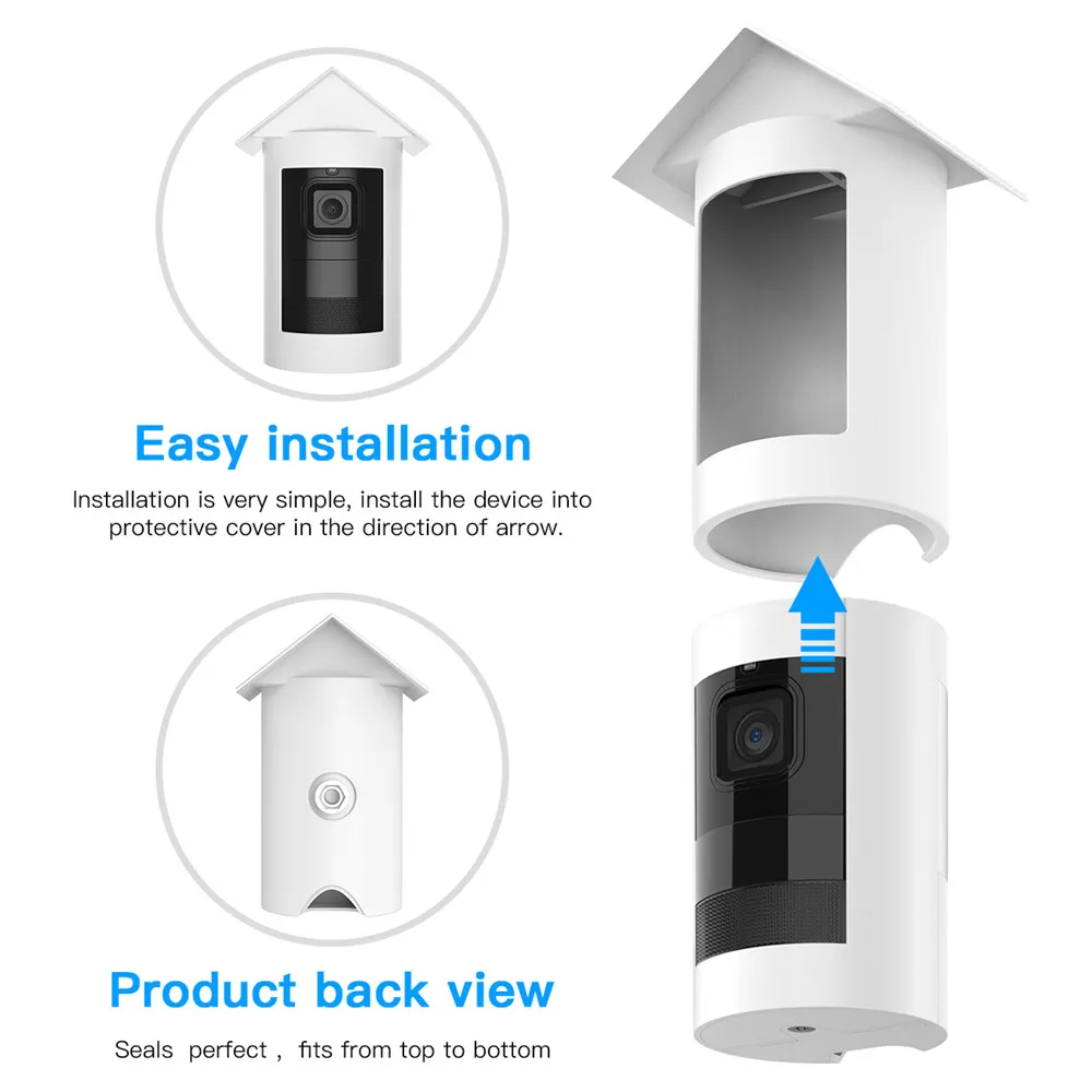 Waterproof Silicone Skin For Ring Stick Up Cam Wired Camera Protective Case Outdoor Weatherproof UV-Resistant Cover High Quality