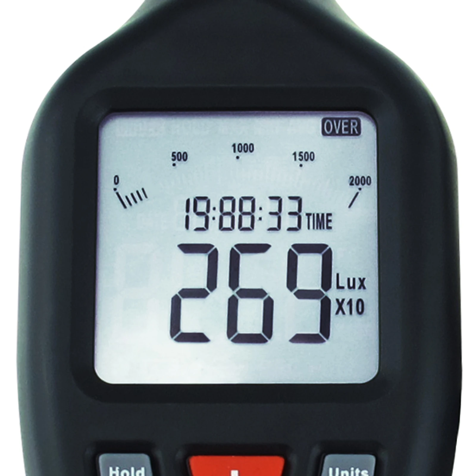 Handheld Digital Lux Light Meter 0-200,000 Illuminance With Data Logging Function Detachable Sensor Backlight And Large Display