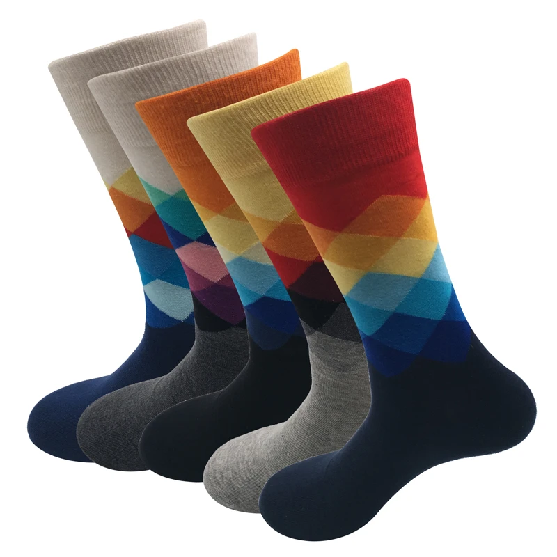 New standard increase the size of 39-47 casual coton socks High quality men\'s delivery Socks, colorful Socks (5 pairs / lot) wit