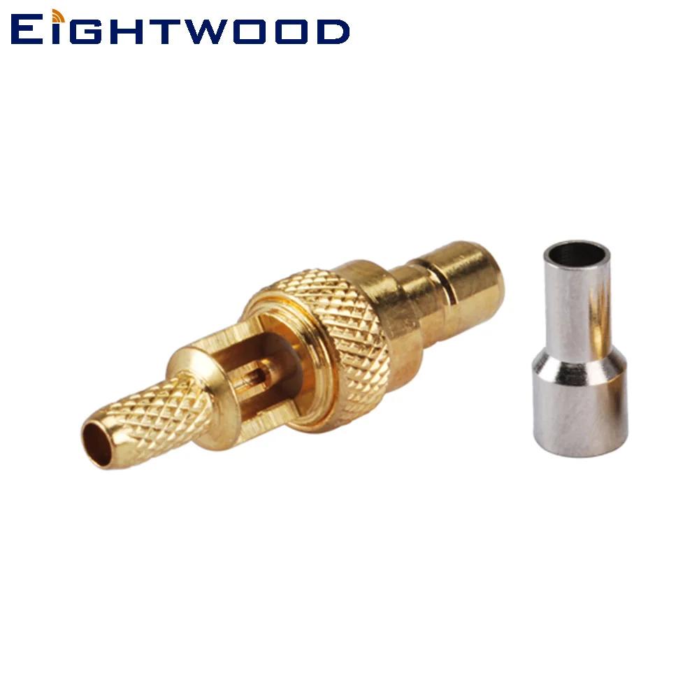 

Eightwood 5PCS DAB DAB+ Antenna Coax Connector SMB Crimp Jack Male Pin RF Coaxial Connector for 1.13mm Cable Adapter