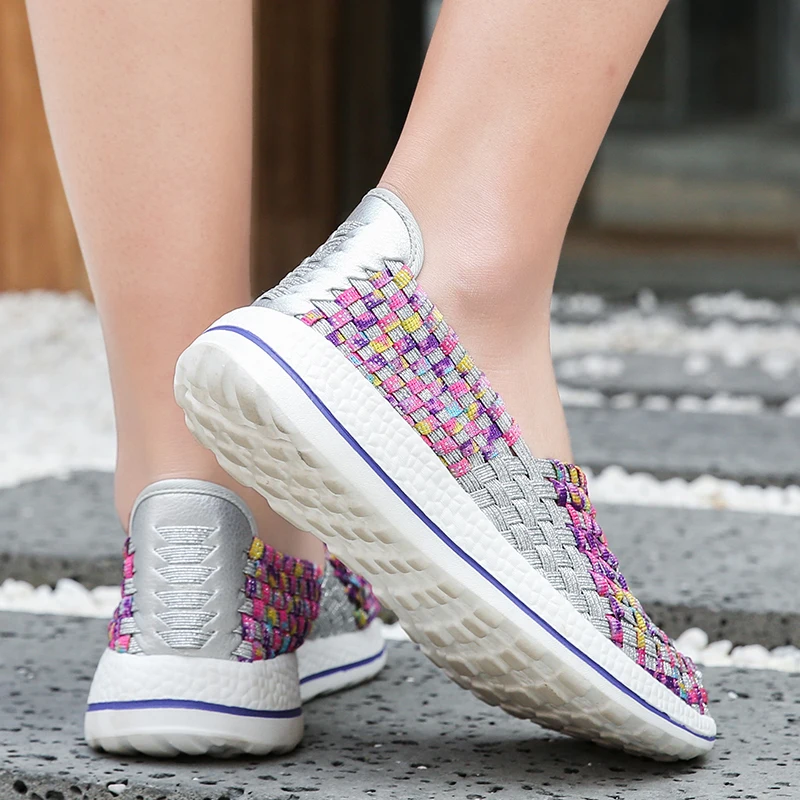Women Shoes Flats Summer Breathable Sneakers Fashion Women Tenis Casual Loafers Comfortable Walk Shoes Outside Sneakers Zapatos