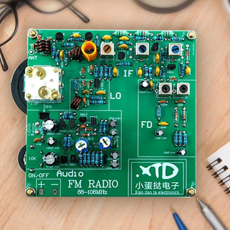 IWISTAO FM Radio Tuner Finished Board Fully Separated Components DC6V Battery Supply