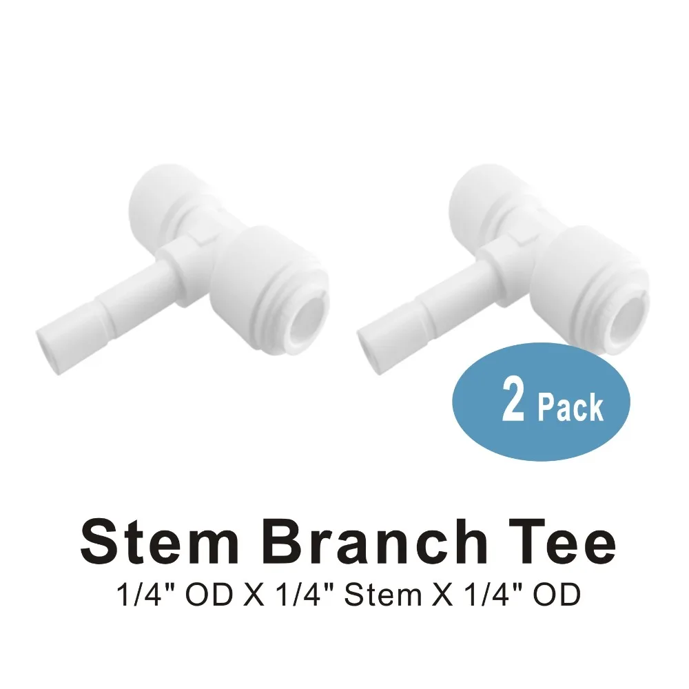 Stem Tak Tee 1/4 "Quick Connect Fitting Onderdelen Voor Water Filters En Ro Systemen-2 Pack