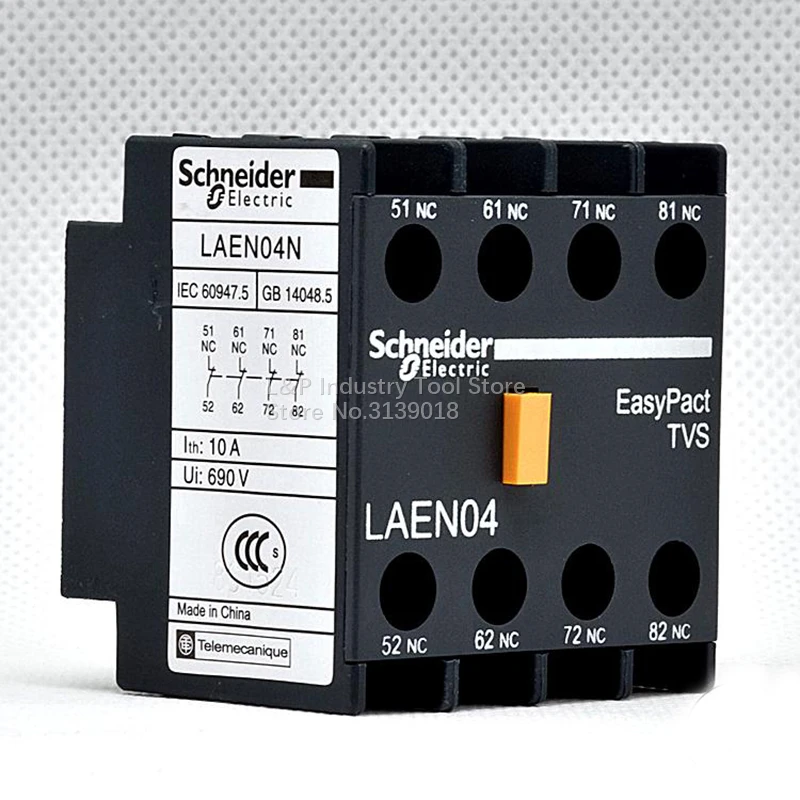 5PCS/LOT Original Schneider Auxiliary Contact Block LANN04N Replace LAEN04N Contact Parts 4NC For LC1E LC1N Modular Contactor