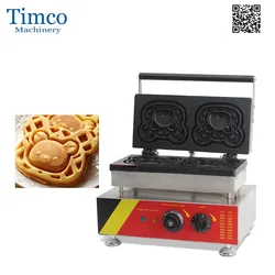 TIMCO 2PCS Bear Waffles Maker Machine Cute Cartoon Waffle Baker Making Machine