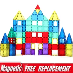 1pcs Large Size Transparent Color Magnet Building Blocks 3D Magnetic Blocks Constructions Toy For Kids Children Gift