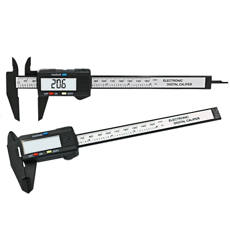 TONGFENGLH 150mm 6inch LCD Digital Electronic Carbon Fiber Vernier Caliper Gauge Micrometer