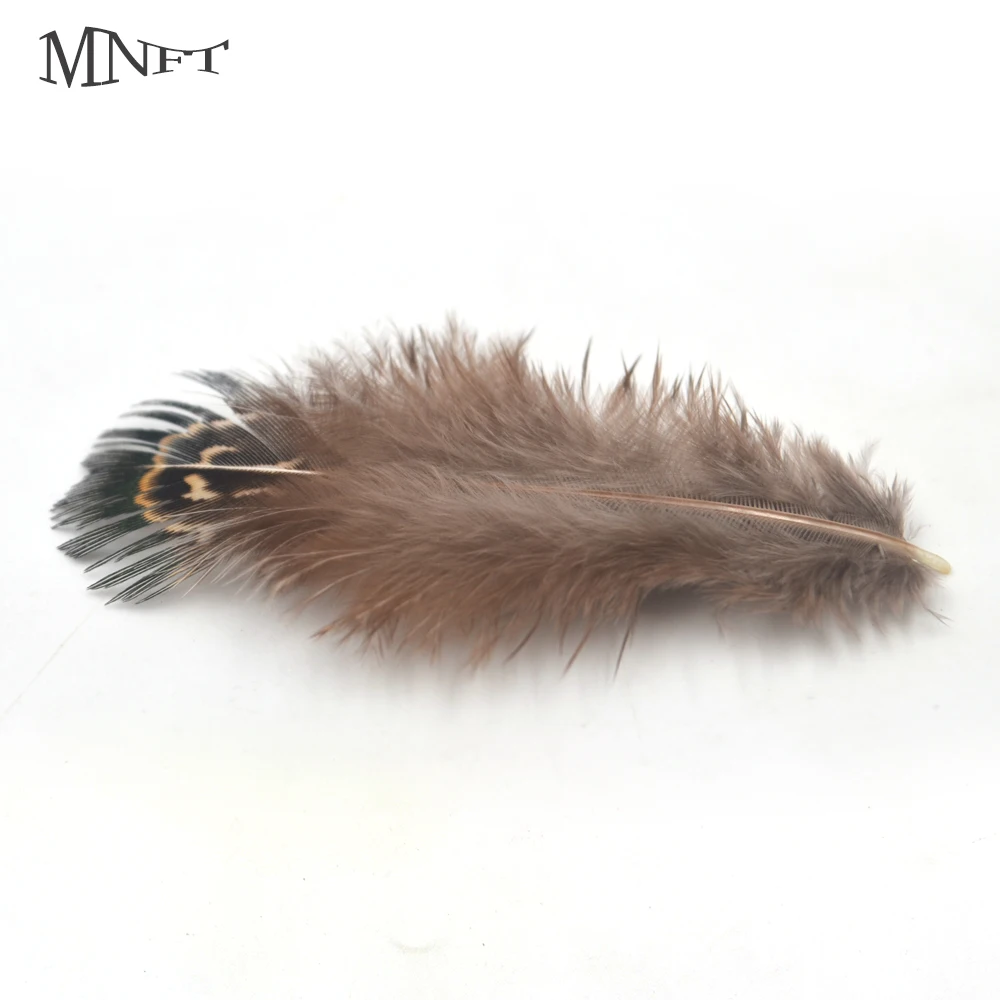 MNFT 50Pcs Pheasant Feathers Green Eyebrows Lace Natural Feather Patterns DIY Craft Fly Fishing Materials