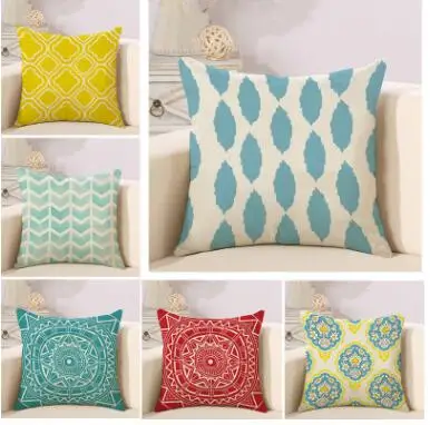 45x45cm geometric pritned cushion cover pillowcase sofa vintage lumbar pillow cover for backrest home decor