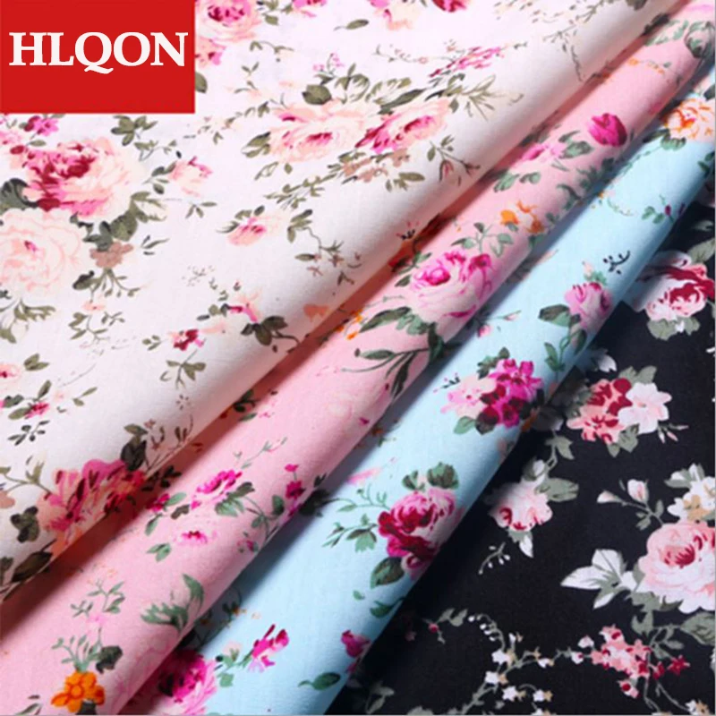 High quality 100% cotton printed sateen shivering fabric used for Quilting sewing dress women clothing skirt shoe by 100x150cm