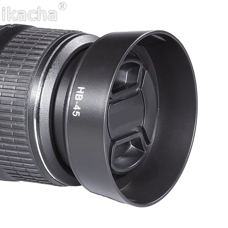 2023 HB-45 HB 45 HB45 Lens Hood For Nikon D3100 D5100 D5200 D3200 18-55mm DX / f/3.5-5.6G VR SLR Camera Lens