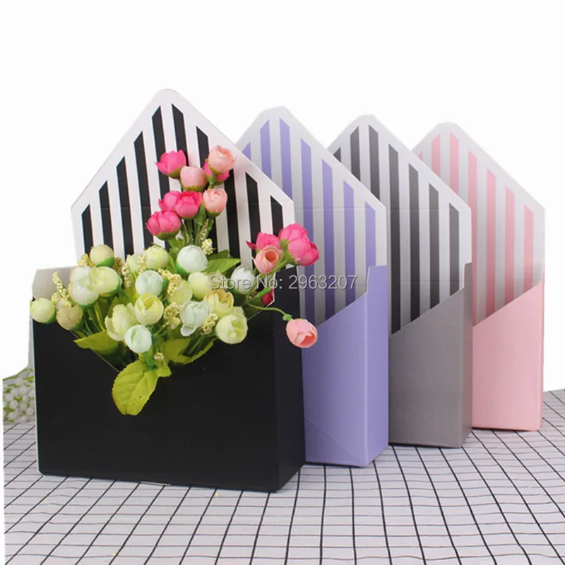 30pcs Mini Envelope Type Box Korean Flower Bouquet Floral Hand-folded Gift Box Flower Box 20cm x 7cm x 14.5cm