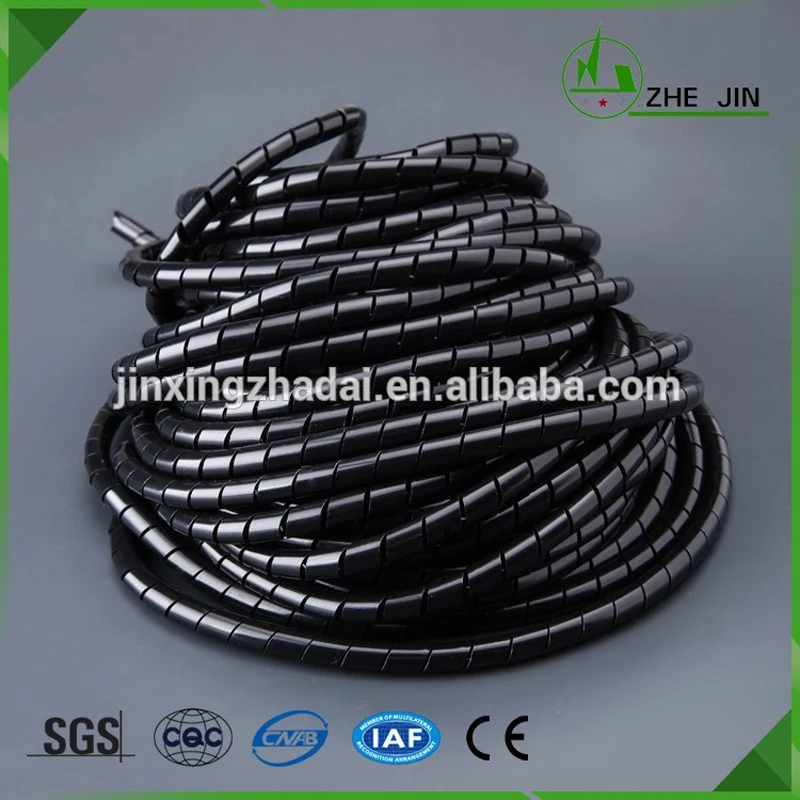 Zhe Jin SW25 dia 25mm 2.5M Flame retardant Spiral Wire Organizer Wrap Bands Winding Pipe Cable Sleeves