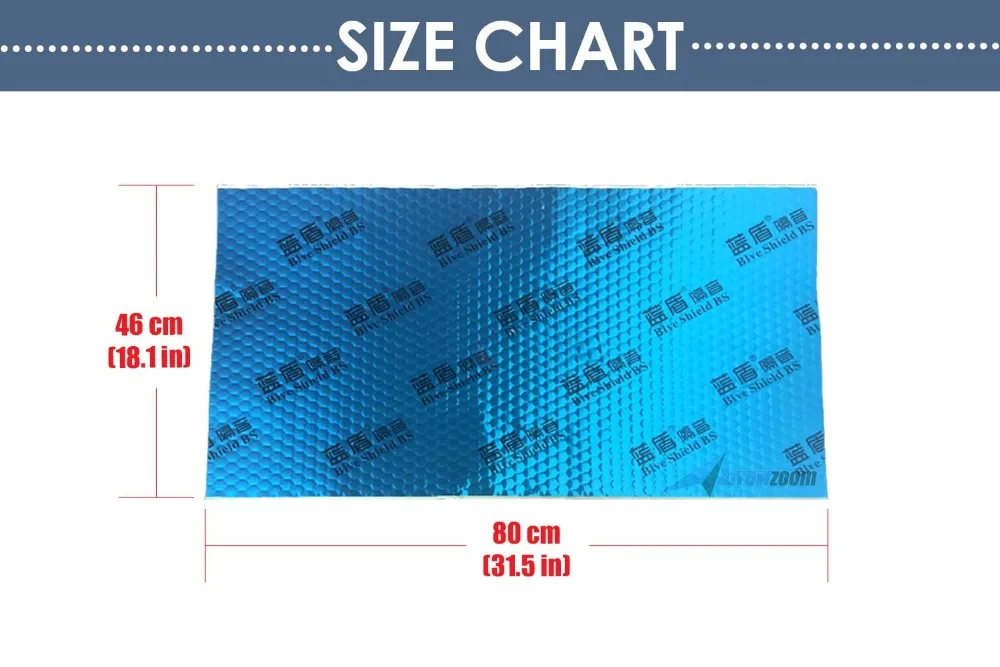 Arrowzoom Automotive Adhesive Butyl Sound Deadener Acoustic Noise Insulation and Dampening Foil