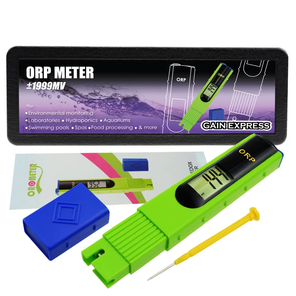 ORP Redox Meter Tester -1999~1999mV, 1-point Calibration, Oxidation Reduction Potential, Swimming Pools, Water Treatment Systems