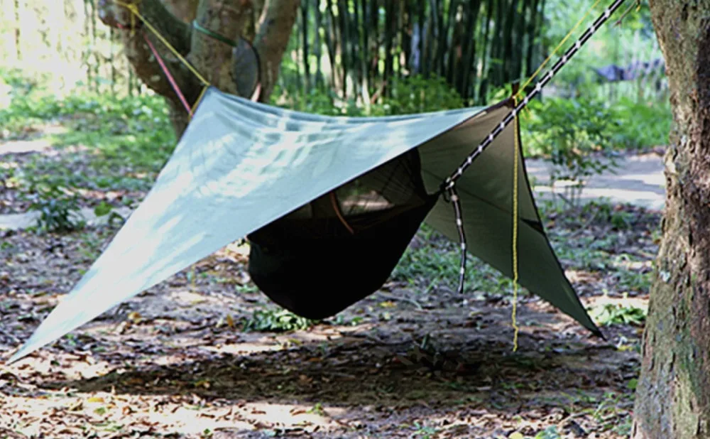 Easy Set Up Portable Hammock Fly Tarp Shelter New Crusader Jungle Hammock Tarp Set Bushcraft Military