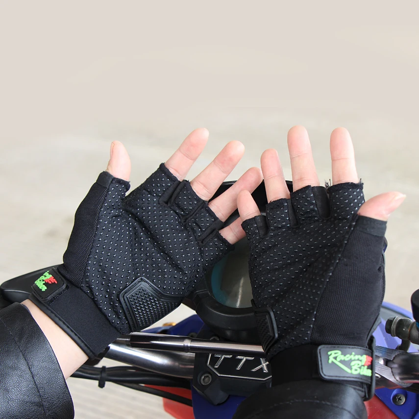 Fashion Outdoor Motorcycle Half Finger Gloves Motorbike Motocross Hunting Cycling Protective