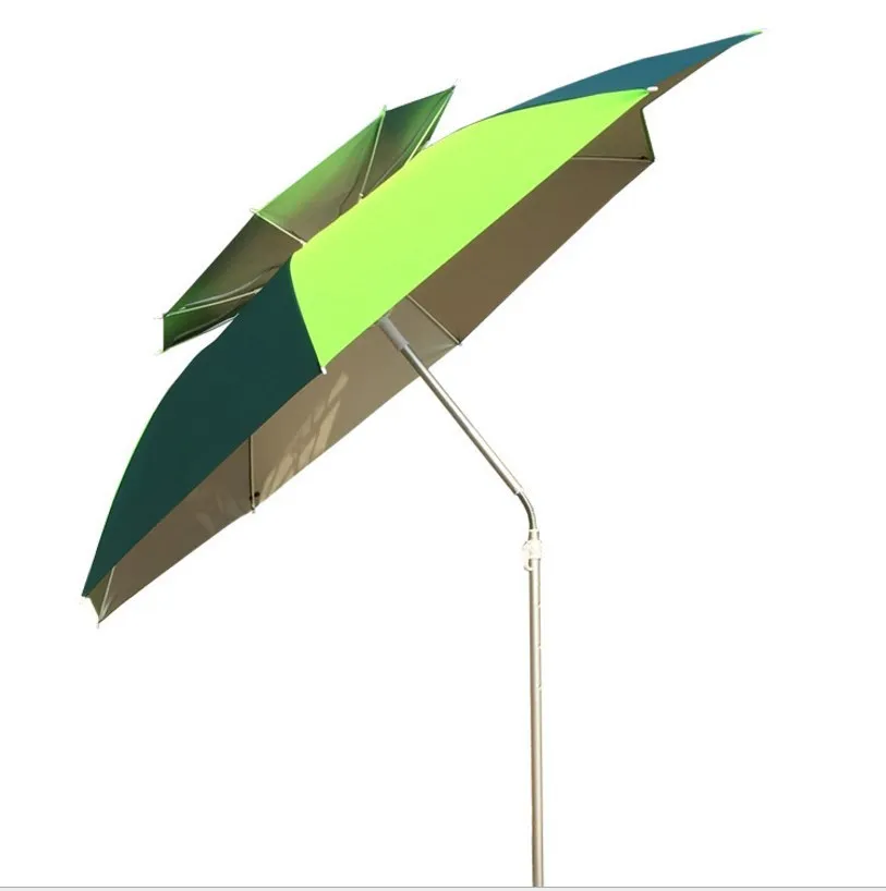 Hot Sale 1.8-2.2m Beach Fishing 12 Type Folding Umbrella Outdoor Universal Rain-proof Sunscreen Anti-UV Sunshade Camping Awning