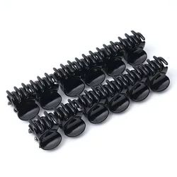 6PCS Fashion Women crab Hair claw clip Girls Black Plastic Mini Hairpin Claws Hair Clip Clamp For Women Gifts Headwear 1.3*1.5cm