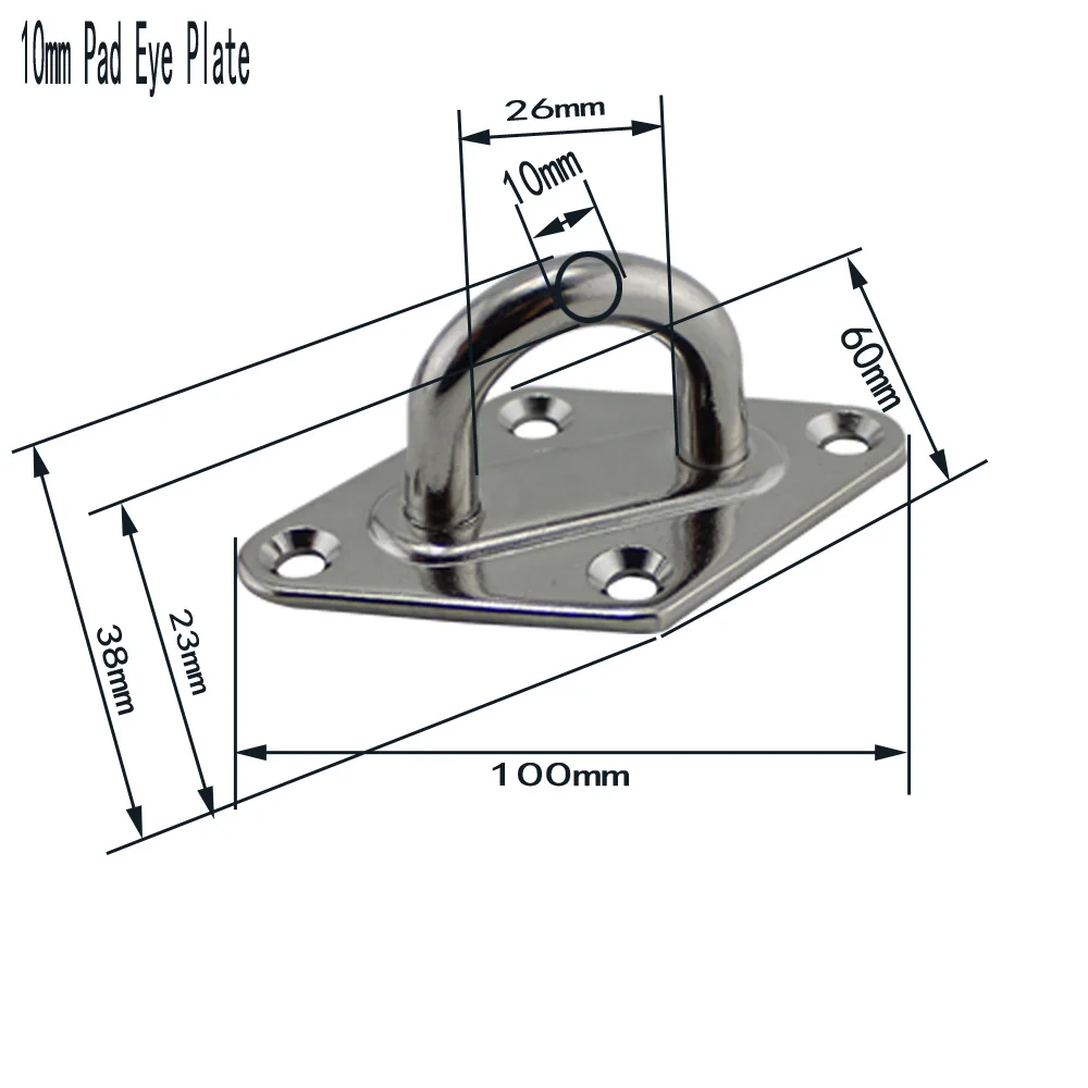 Nerez ocel loď diamant blok oko talíř lodní grade 304/316  boat/yacht 5mm 6mm 8mm 10mm