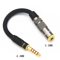 HIFI 4.4MM Balanced Headphone Adapter Audio Cable 4.4 to 3.5mm 2.5mm 6.35mm XLR 4 Pin Male to Female Angle