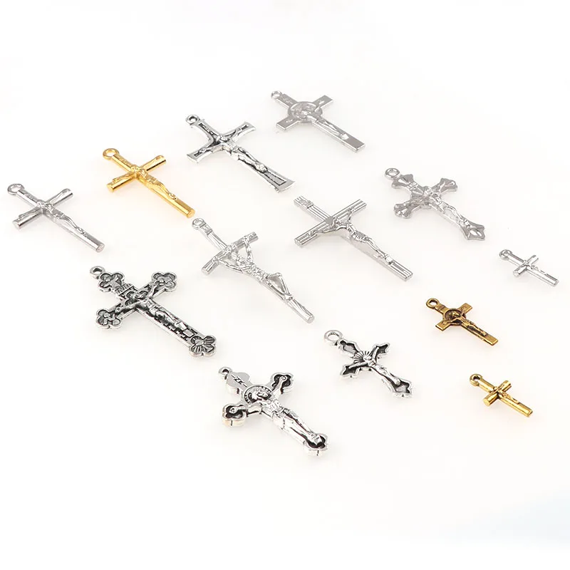 Religious Charms Cross One hole Necklace Link Charm Pendants Center Accessories DIY Jewelry accessories