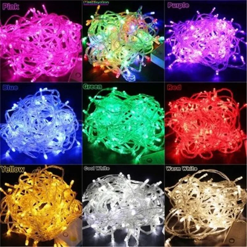 20M Waterproof 110V/220V 200 LED holiday String lights for Christmas Festival Party Fairy Colorful Xmas Decor LED String Lights