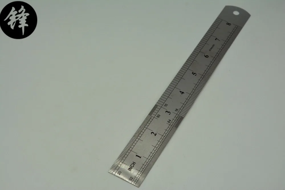 New Arrival Portable Sewing Tool Metal Ruler Stainless steel Metric Ruler Precision Double Sided Measuring Tool 20cm