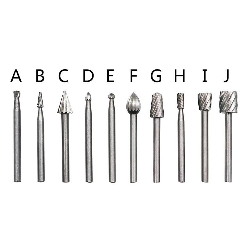 Imagem -06 - Hss Routing Router Bits Burr Rotary Tools Rotary Carving Faca Esculpida Cutter Tool Gravura Wood Working Usado para Dremel 10 Pcs