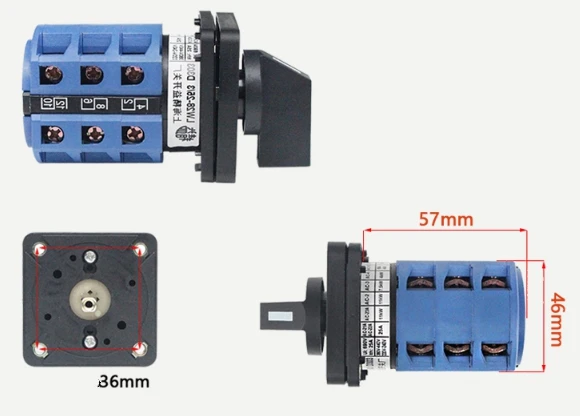 25A 03 Shift 220V/380V (Single/Three Phase) Mutual Voltage Transfer Switch(Rotated Type) Fits for 5KW~8KW Gas/Diesel Generators