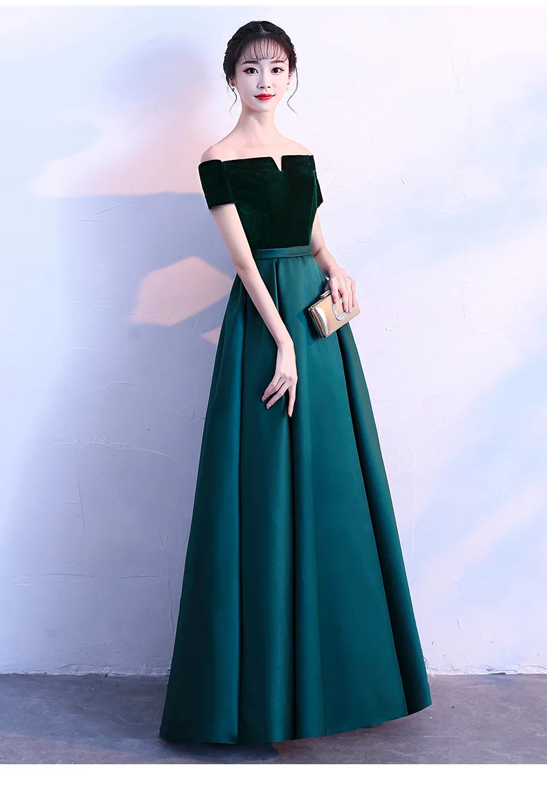 Velour Evening dresses 2019 ชุดแต่งงานอย่างเป็นทางการชุด cusomized ชุดราตรี dresses robe de soiree