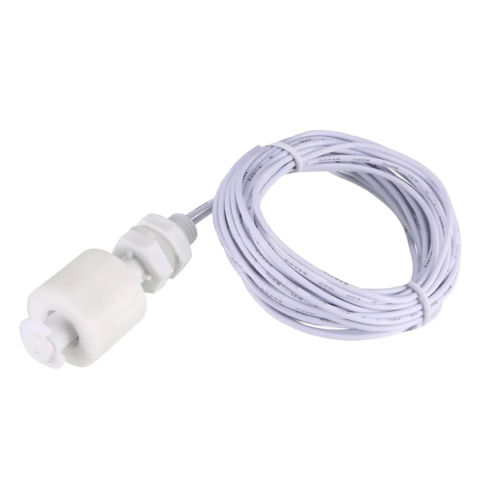 UXCELL PP Float Switch 47.5mm/1.87inch Fish Tank Vertical Liquid Water Level Sensor Plastic White with 2M Long Cable Supplies