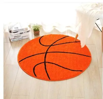 80x80cm/ 90x90cm Round shaped Cartoon Basketball Carpet Mat Thicken living room rug computer chair mat indoor