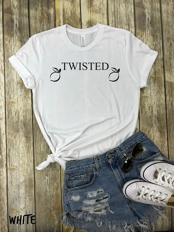 Skuggnas Twisted Lemon Shirt Short Sleeve Summer Casual Top Tee Unisex Tumblr Fashion Women T shirt High quality Tops