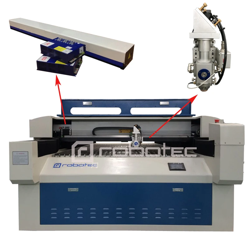 Robotec-cortadora láser 1325, máquina de corte láser co2 de metal, cnc de acero inoxidable