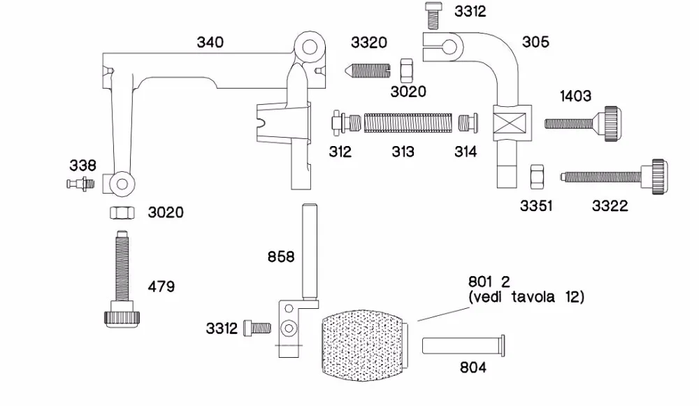 

801 Leather Skiving Machine Spare Parts 858 804 3312 338 3320 3020 364 854 each kind one piece