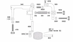 801 Leather Skiving Machine Spare Parts 858 804 3312 338 3320 3020 364 854 each kind one piece