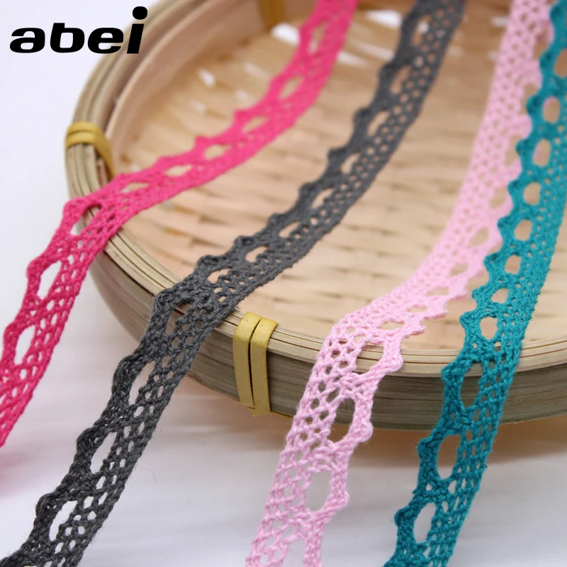 10yards/lot colorful Cotton Lace Ribbon DIY Sewing lace trimming Handmade Patchwork Cloth Hometexile Curtain Craft Accessories