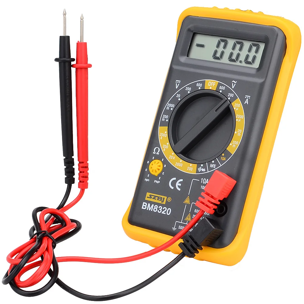 BM8320 LCD Digital Multimeter DC AC Voltage Frequency Tester Multifunction Volt Gauge Meter Current Voltmeter Ammeter
